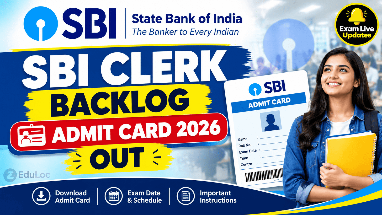 SBI Clerk Admit Card 2026