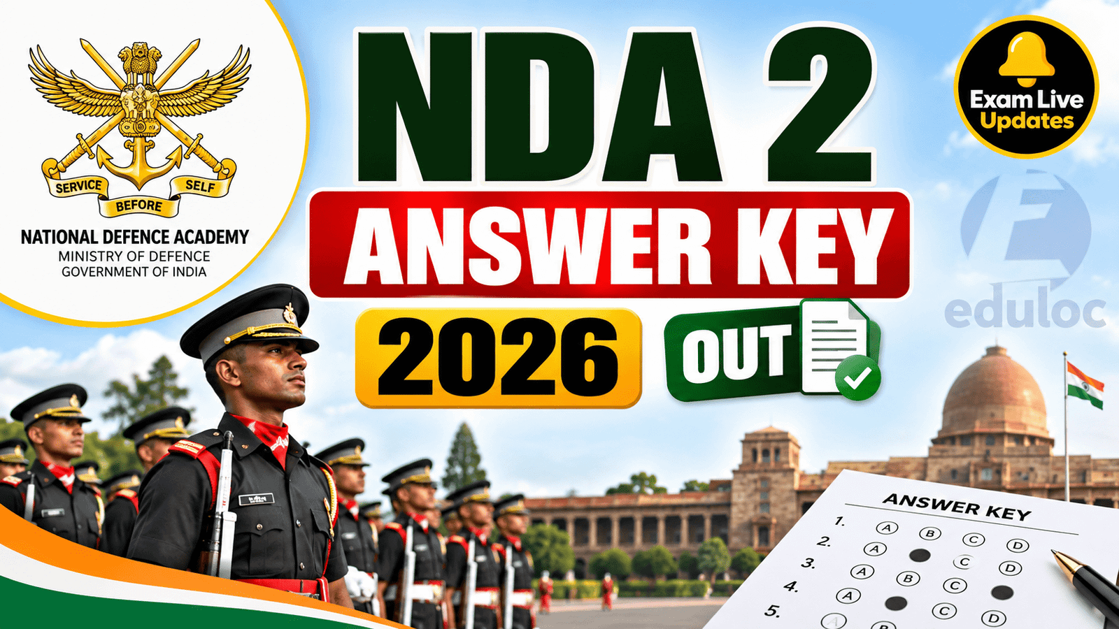 NDA II Answer Key 2026 Out Download UPSC NDA 2 Answer Key PDF