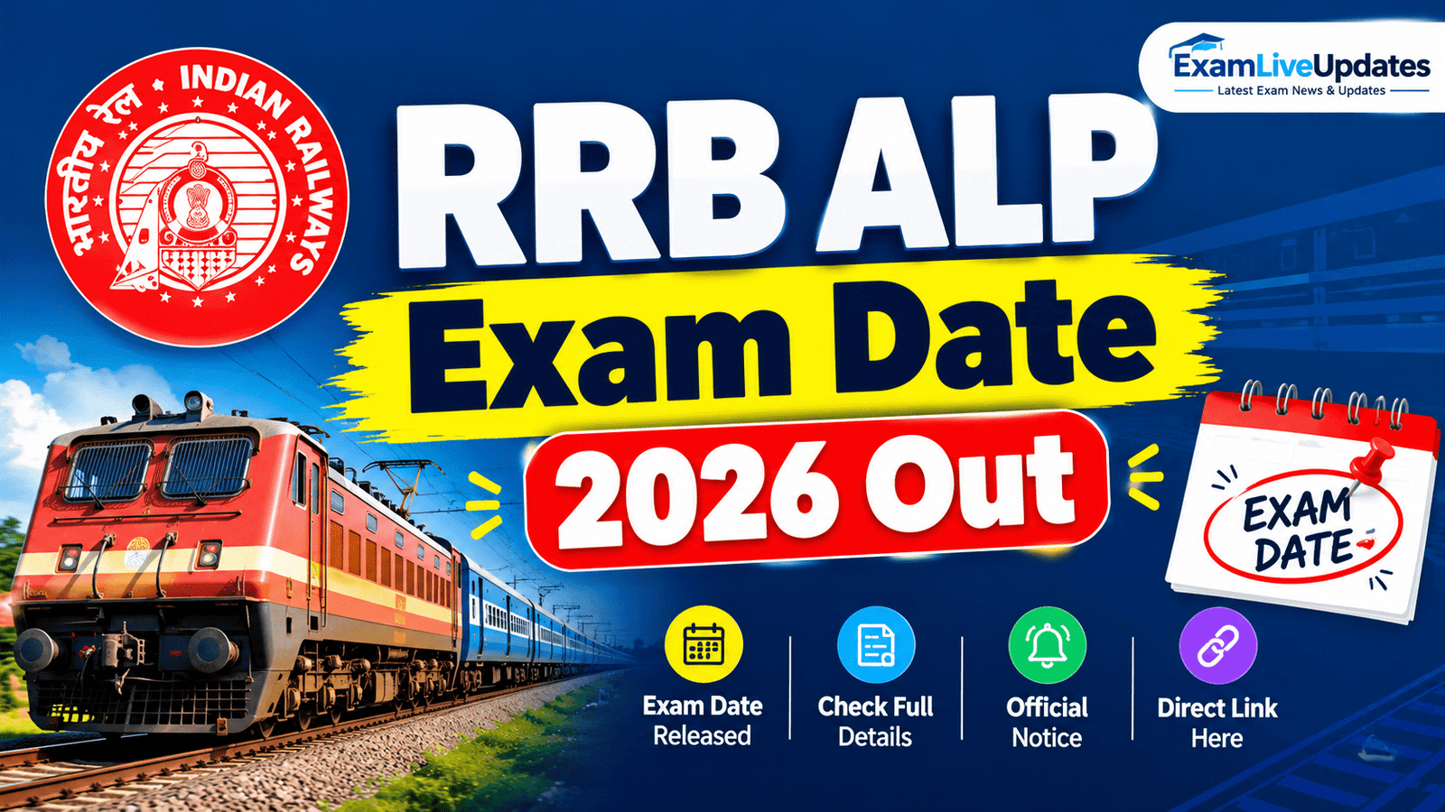 RRB ALP Exam Date 2026 OUT