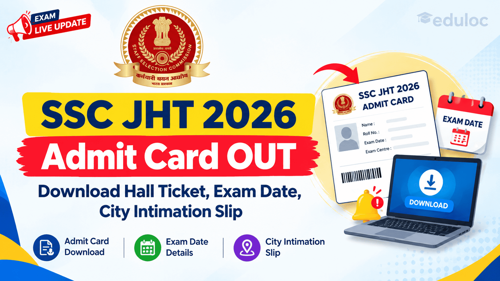 SSC JHT 2026 Admit Card
