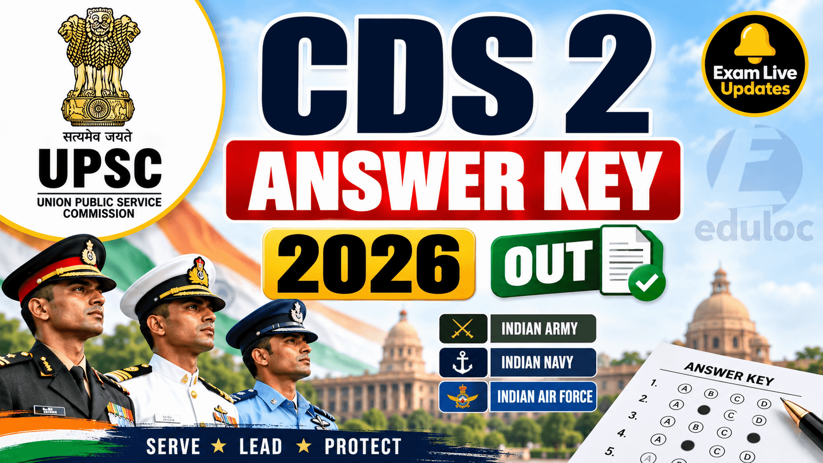 UPSC CDS 2 Answer Key 2026
